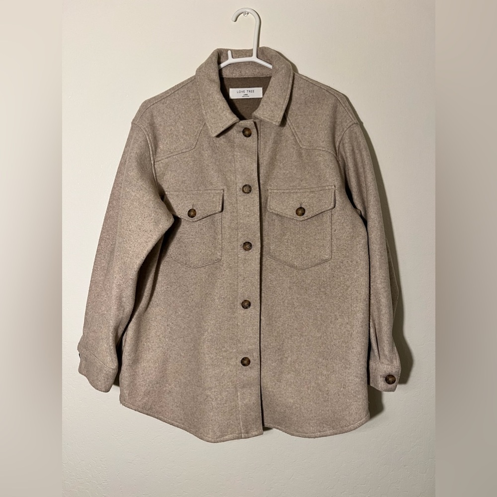 Love Tree Women's Classic Button Down Coat